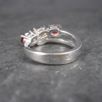 Vintage 10K White Gold Garnet Ring Size 6