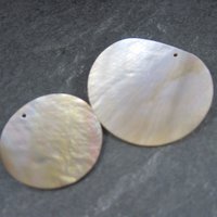 Lot of 2 Mother of Pearl Pendant Focals