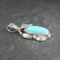 Southwestern Sterling Turquoise Pendant Carol Felley