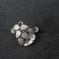 Vintage Black Hills Silver Leaf Ring
