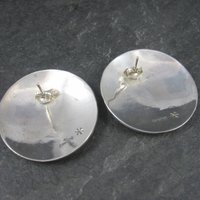 Large Sterling Native American Earrings Signed