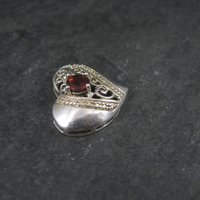 Sterling Garnet Heart Pendant Ross Simons