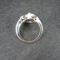 Vintage Sterling Orange Spessartite Ruby Ring Size 5.5