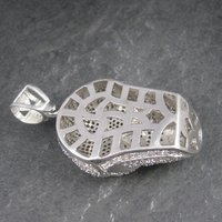 Huge Dimensional Sterling Skull Pendant