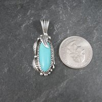 Southwestern Sterling Turquoise Pendant Carol Felley