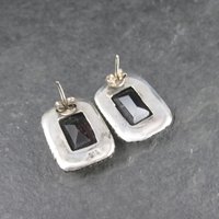 Large Purple Sterling Earrings