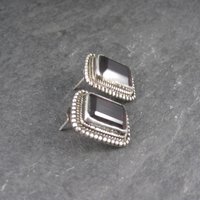Large Purple Sterling Earrings