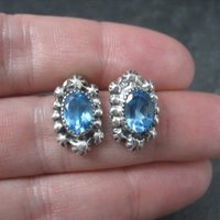 Southwestern Sterling Topaz Stud Earrings