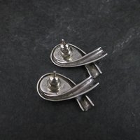 Sterling Mother of Pearl Pink Ribbon Earrings Boma