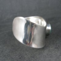 Mexican Sterling Faux Malachite Cuff Bracelet 7 Inches