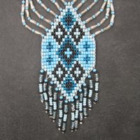 Native Blue Beaded Necklace
