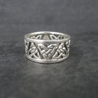 Estate Sterling 9mm Celtic Band Ring Size 5.5