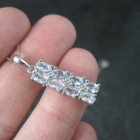 Estate Sterling Blue Topaz Pendant Necklace Ross Simons