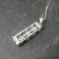 Estate Sterling Blue Topaz Pendant Necklace Ross Simons