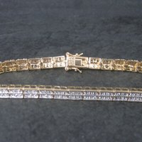 Estate Vermeil Sterling Illusion Bracelet 8.25 Inches