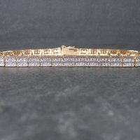 Estate Vermeil Sterling Illusion Bracelet 8.25 Inches