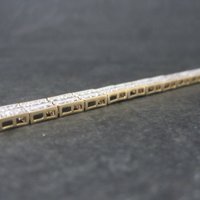 Estate Vermeil Sterling Illusion Bracelet 8.25 Inches