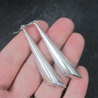 Long 90s Sterling Contemporary Modern Earrings