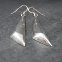 Long 90s Sterling Contemporary Modern Earrings