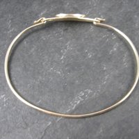 Vintage 12K Gold Filled Initial A Bangle Bracelet 7 Inches