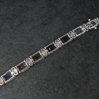 Estate Sterling Gemstone Bracelet 7.5 Inches