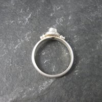 Simple Sterling Garnet Ring Size 7