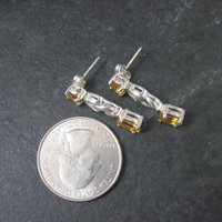 Estate Sterling Citrine Earrings