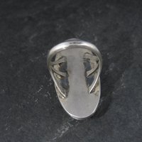 Long Southwestern Sterling Jasper Ring Size 7
