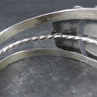 Southwestern Sterling Cluster Cuff Bracelet 6.25 Inches