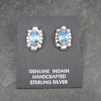 Southwestern Sterling Topaz Stud Earrings