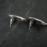 Sterling Mother of Pearl Pink Ribbon Earrings Boma