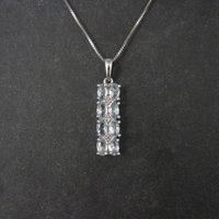 Estate Sterling Blue Topaz Pendant Necklace Ross Simons