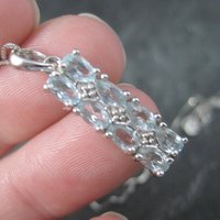 Estate Sterling Blue Topaz Pendant Necklace Ross Simons