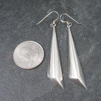 Long 90s Sterling Contemporary Modern Earrings