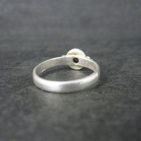 Simple Sterling Garnet Ring Size 7