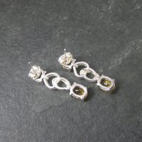 Estate Sterling Citrine Earrings