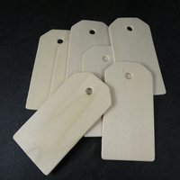 Unfinished Wooden Gift Tags 3.25 Inches by Crafters Closet