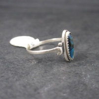 Dainty Southwestern Sterling Paua Shell Ring