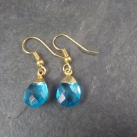 Blue Crystal Briolette Earrings
