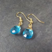 Blue Crystal Briolette Earrings