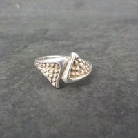 Unusual Sterling Reptile Skin Ring Size 6
