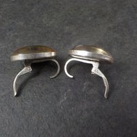 Vintage Sterling Athens Greece Leverback Earrings