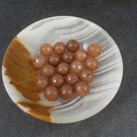 Lot of 19 Brown Earthy Round 10mm Faceted Quartz Beads