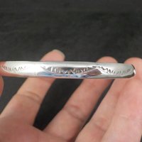 Navajo Vintage Sterling Bangle Bracelet 7.5 Inches