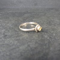 Simple Sterling Citrine Ring Size 8