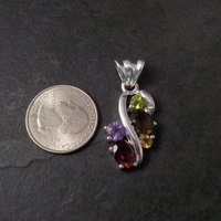 Vintage Sterling Silver Gemstone Pendant
