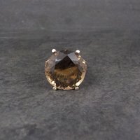 Large Antique 14K Smoky Quartz Ring Size 7