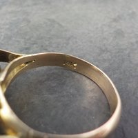 Large Antique 14K Smoky Quartz Ring Size 7