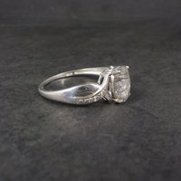 Sterling Faceted Rutilated Quartz Ring Size 9