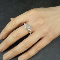 Sterling Faceted Rutilated Quartz Ring Size 9